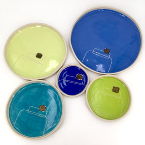 Assiettes Carré VIP /// Blue Vert